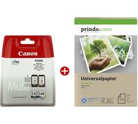 Canon + Prindo Green Recyclingpapier 500 Blatt Value Pack Noir(e) / Plusieurs couleurs Original PG-545+CL-546 MCVP