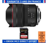 Canon RF 10-20mm f/4 L IS STM + 1 SanDisk 256GB Extreme PRO UHS-II SDXC 300 MB/s + Ebook '20 Techniques pour Réussir vos Photos' - Objectif Canon RF