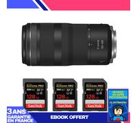 Canon RF 100-400mm f5.6-8 IS USM + 3 SanDisk 128GB Extreme PRO UHS-II SDXC 300 MB/s + Ebook 'Devenez Un Super Photographe