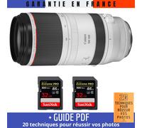 Canon RF 100-500mm f/4.5-7.1L IS USM + 2 SanDisk 32GB UHS-II 300 MB/s + Guide PDF '20 TECHNIQUES POUR RÉUSSIR VOS PHOTOS