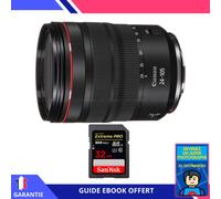 Canon RF 24-105 mm f/4L IS USM + 1 SanDisk 32GB Extreme PRO UHS-II 300 MB/s + Ebook 'Devenez Un Super Photographe