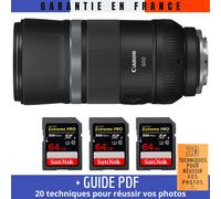 Canon RF 600mm f/11 IS STM + 3 SanDisk 64GB UHS-II 300 MB/s + Guide PDF '20 TECHNIQUES POUR RÉUSSIR VOS PHOTOS