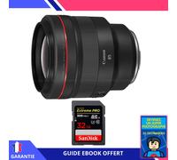 Canon RF 85mm f/1,2L USM + 1 SanDisk 32GB UHS-II 300 MB/s + Ebook 'Devenez Un Super Photographe