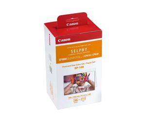Canon RP-108 Jeu d'Encre Couleur et Papier 100x148mm (108 Feuilles) - Sublimation Thermique - Compatibilité SELPHY CP910/CP1200/PCC-CP400