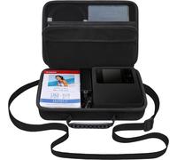 Canon Selphy CP1500 Compact Photo Printer Suitcase Portable Bluetooth Instant Print Camera Storage Bag Net Bag for Photo Paper Cable Zink,Z-black+interior Black,Travel Adapter