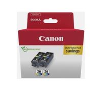 Canon Cartouches d'encre CLI-36CL – Pack de 2 (Twin Pack)