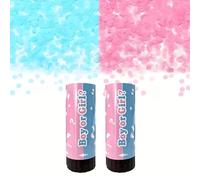 Canons à confettis bleus et roses pour révéler le sexe du sexe - Pour mariage, fête d'anniversaire, baptême, décoration de garçon et fille