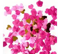 Canons à confettis en forme de cœur - 20 g - Confettis en forme de cœur - Or rose - Décoration de table pour anniversaire - Déclaration de sexe - Saint-Valentin