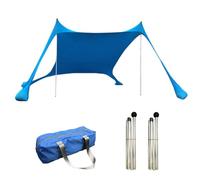 Canopathe sur la plage - par soleil 3x3m, tissu résistant aux UV, couverture extérieure portable | Patio jardin camping voiture couvert plage vacances solaire protection sol