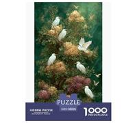 Canopée aux Fleurs et Aigrettes Puzzles 1000 Pièces Jeu De Défi Jouet Adultes Et Enfants Jeu De Puzzle Défi Éducatif Créativité Cadeau Décoration Maison 38x26cm/1000pcs