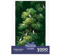 Canopée d'Aigrettes Émeraude Puzzle 38x26cm/1000pcs, - Jeux Éducatifs pour Tous, Relaxants & Créatifs, Cadeau De Décoration