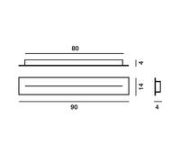 Canopée multiples 90 LxWxH 90x14x5.5cm