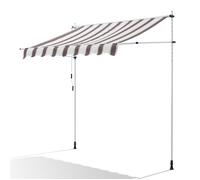 Canopée Store Banne Manuel 200 x 150 cm - Auvent de Terrasse sans Perçage - Réglable avec Manivelle - Marron et Beige