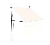 Canopée Store Banne Manuel Rétractable avec Manivelle, Auvent de Terrasse sans perçage, Protection Solaire Réglable pour Balcon, Terrasse, Jardin (Beige, 2.5m x 1.8m)