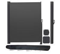 Canopée Store Latéral Extérieur 160 x 300 cm - Paravent Rétractable en Aluminium - Brise-Vue Balcon Terrasse Jardin - Gris Anthracite