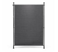 Canopée Store Store Vertical sans perçage Gris 200 x 310 cm à manivelle, Brise-Vue extérieur pour Balcon terrasse Jardin