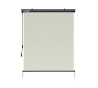 Canopée Store Vertical Rétractable avec Coffre, Store Enrouleur Exterieur avec Manivelle pour Balcon, Terrase, Brise Vue pour Jardin, Beige, 2,5 x 1,4 m (H x L)