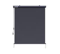 Canopée Store Vertical Rétractable avec Coffre, Store Enrouleur Exterieur avec Manivelle pour Balcon, Terrase, Brise Vue pour Jardin, Gris, 2,5 x 1,6 m (H x L)