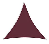 Canopée Triangle Awning 7.2x7.2m Durable Weather Resistant Sun Shade Sail for Outdoor Garden Patio Backyard Parties Includes Rope Fixing Kits Red Wine Color