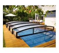 Canopia Abri piscine téléscopique Majorca 8.7 x 4.7 m Gris