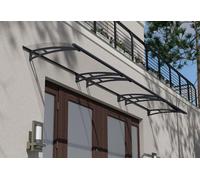 Canopia Auvent de porte Aquila 453,5 x 91,5 cm Gris | Palram - Canopia - 703411