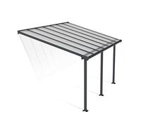 Canopia by Palram Pergola Olympia 12.8 m² en Aluminium Et Polycarbonate, Moderne & Élégante, pour Couvrir Une Terrasse Toute L’année (Gris)