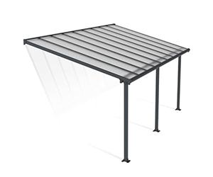 Canopia by Palram Pergola Olympia 16.4 m² en Aluminium Et Polycarbonate, Moderne & Élégante, pour Couvrir Une Terrasse Toute L’année (Gris)