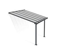 CANOPIA by Palram Pergola Olympia 9.2 m² en Aluminium Et Polycarbonate, Moderne & Élégante, pour Couvrir Une Terrasse Toute L’année (Gris)
