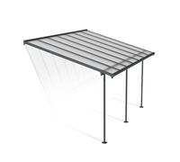 Canopia by Palram Pergola Sierra 3X4.25 en Aluminium Et Polycarbonate, Moderne & Élégante, pour Couvrir Une Terrasse Toute L’année (Grise Transparent)
