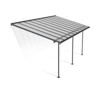 Canopia by Palram Pergola Sierra 3X6.10 en Aluminium Et Polycarbonate, Moderne & Élégante, pour Couvrir Une Terrasse Toute L’année (Grise Transparent)