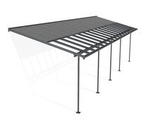 Canopia by Palram Pergola Sierra Cabrio en Aluminium Et Polycarbonate, Moderne & Élégante, pour Couvrir Une Terrasse Toute L’année (Gris/Gris Opaque) (3x10.3)