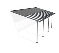 Canopia by Palram Pergola Sierra Cabrio en Aluminium Et Polycarbonate, Moderne & Élégante, pour Couvrir Une Terrasse Toute L’année (Gris/Gris Opaque) (3x7.30)