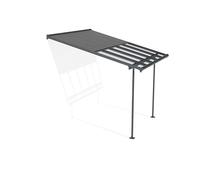 Canopia by Palram Pergola Sierra Cabrio en Aluminium Et Polycarbonate, Moderne & Élégante, pour Couvrir Une Terrasse Toute L’année (Gris/Gris Opaque) (3x3.05)