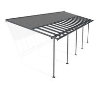 Canopia by Palram Pergola Sierra Cabrio en Aluminium Et Polycarbonate, Moderne & Élégante, pour Couvrir Une Terrasse Toute L’année (Gris/Gris Opaque) (3x9.71)