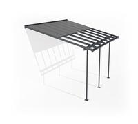 Canopia by Palram Pergola Sierra Cabrio en Aluminium Et Polycarbonate, Moderne & Élégante, pour Couvrir Une Terrasse Toute L’année (Gris/Gris Opaque) (3x4.25)