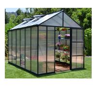 Canopia Serre de jardin en aluminium et polycarbonate Glory 8,9 m² - Grise - 702208