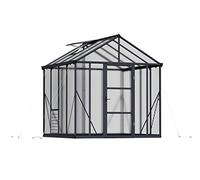 Canopia by Palram Serre de Jardin Glory 6.2m² Grise Cadre en Aluminium, Panneaux en Polycarbonate, Résistant aux UV