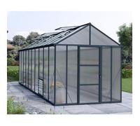 Canopia Serre de jardin en aluminium et polycarbonate Glory 14,7 m² - Grise - 702210