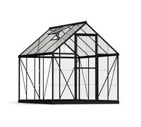 Canopia by Palram Serre de Jardin Hybrid 6x8 4.6m² Noire Cadre en Aluminium, Panneaux en Polycarbonate, Résistant aux UV