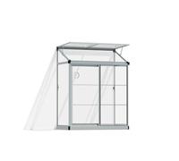 CANOPIA by Palram Serre de Jardin Lean to 0.8m² (Argent) Cadre en Aluminium, Panneaux en Polycarbonate, Résistant aux UV