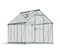 palram serre de jardin 5.6m² argent 701631 mythos