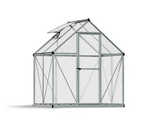 CANOPIA by Palram - Serre de Jardin Mythos en Aluminium/Polycarbonate, Argent, 126cm x 185cm