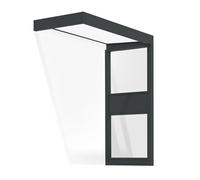 Canopia by Palram Sophia - Auvent de Porte avec Paroi Latérale, Aluminium & Polycarbonate (Opale Blanche, 215cm)