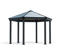 Canopia by Palram Tonnelle de Jardin Roma 14.9m² (Gris) Cadre en Aluminium, Panneaux en Polycarbonate, Protection UV, Résistant à la Rouille