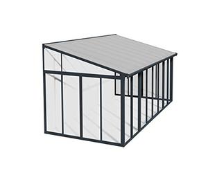 Canopia by Palram véranda Tonnelle de Jardin fermée en kit Sanremo 16.7m² . Structure en Aluminium Panneaux polycarbonate, résistant aux intempéries