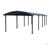 Carport 38.5m² gris anthracite 704395