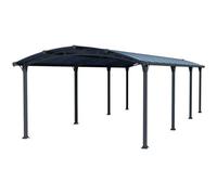Carport en aluminium ARCADIA 8500 - 26,4 m² - gris PALRAM