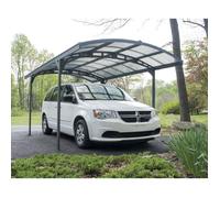 Canopia Carport Atlas 4.95 x 2.88 m Gris, Toiture Teintée