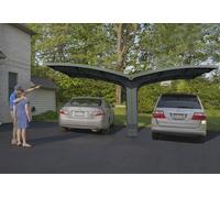 Canopia Carport double déporté Arizona Breeze 6 x 5 m Gris | Palram - Canopia - 704950