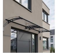 Canopia Marquise de porte Aquila 302 x 91 5 cm Grise toiture teintée